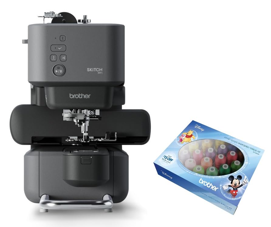 Brother Skitch Single-Needle Embroidery Machine powered by the required Artspira mobile app, 4” x 4” Embroidery Area, Bluetooth Connected