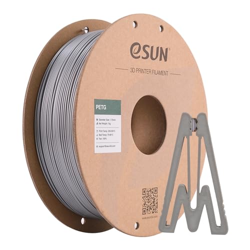 eSUN PETG Filament 1.75mm, 3D Printer Filament PETG, Dimensional Accuracy +/- 0.05mm, 1KG Spool (2.2 LBS) 3D Printing Filament for 3D Printers, Solid Black