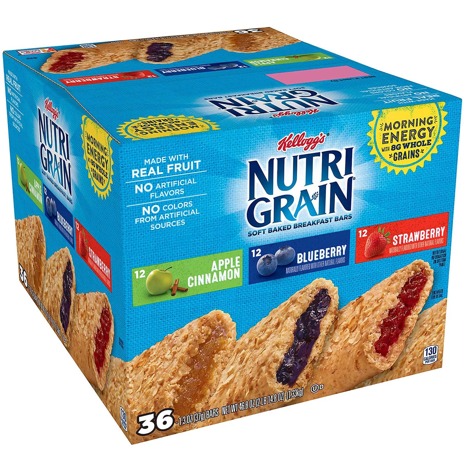 Nutri-Grain-Kellogg's Cereal Bars Variety Pack, 1.3 oz (36-Count Each)