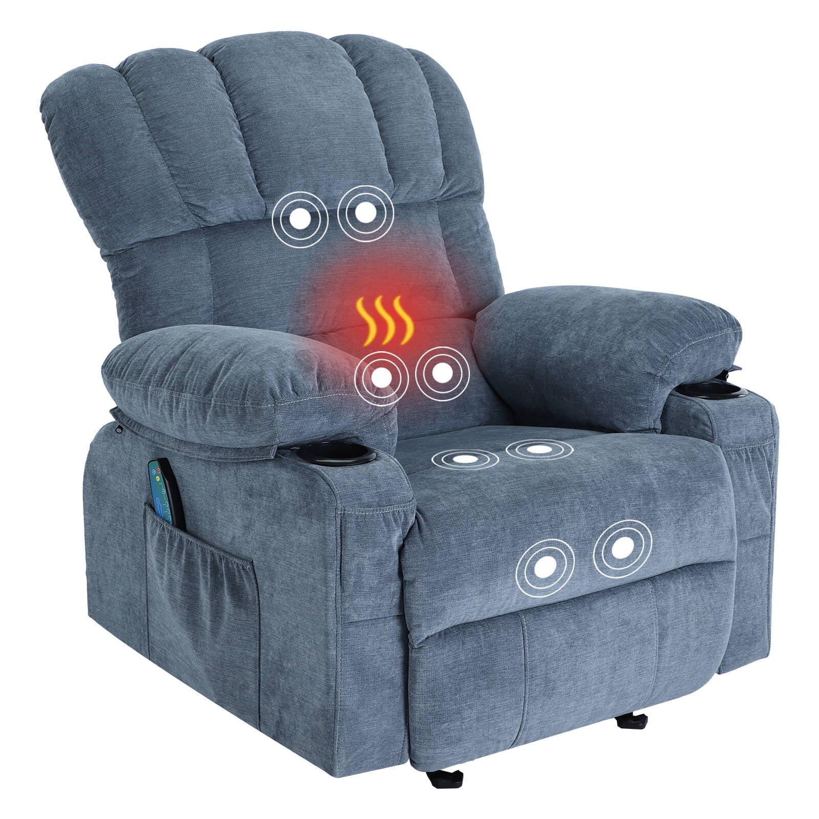 Rocker Recliner with Vibration Massage and Heat