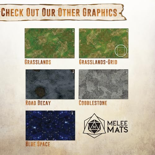 Battle Game Mat - 48x48 - Dungeons Tabletop Dragons Dice Role Playing Map - Wargaming RPG Warfare 40k Flames War - Reusable Miniature Figure Board Games - Warhammer Gaming Vinyl Mat