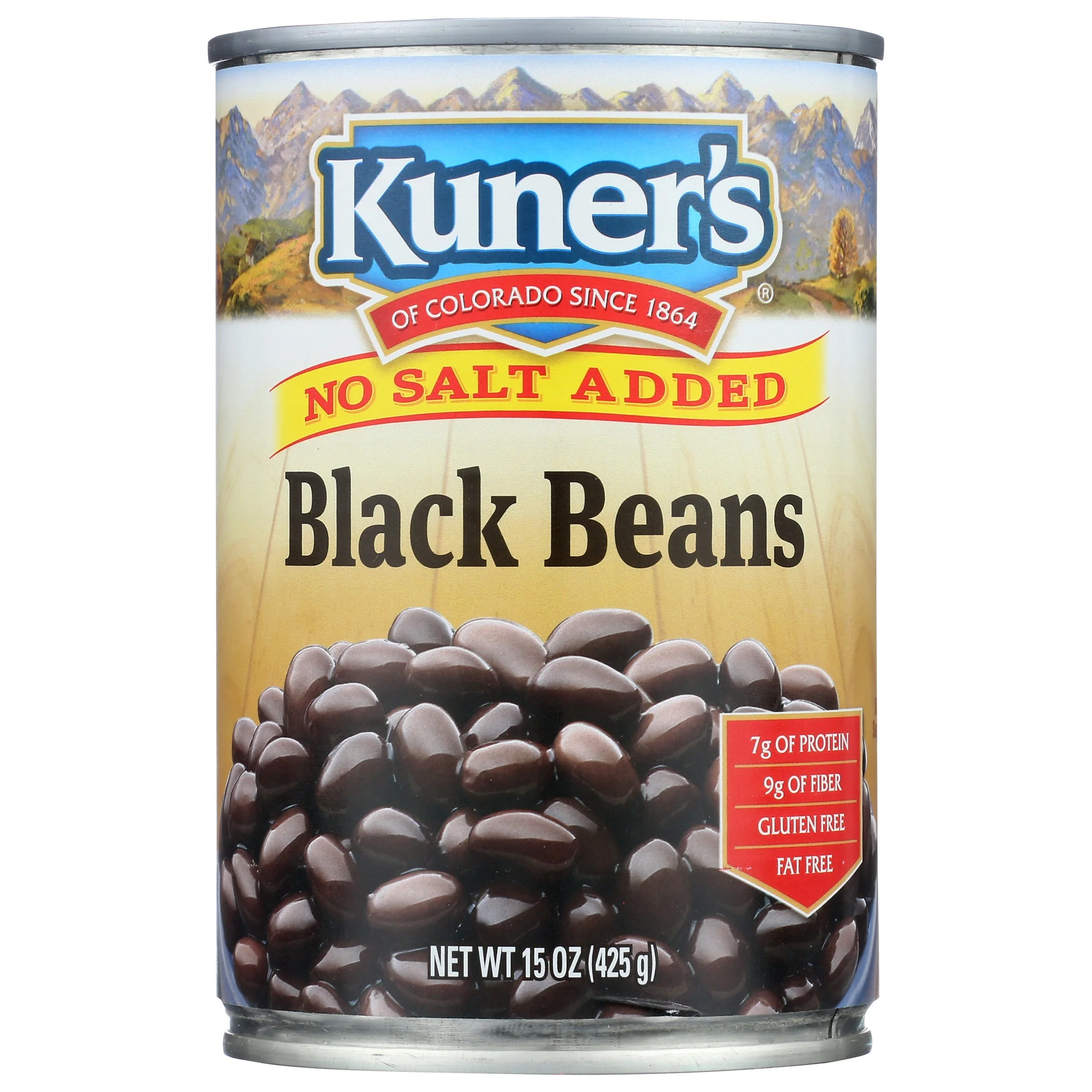 Kuner's Black Beans No Salt Added 15 oz. Can