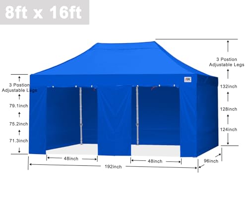 ABCCANOPY Easy Pop Up Canopy Tent with Sidewalls 10x10 Commercial -Series, White