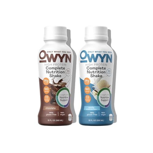 OWYN Only What You Need Protein Shake, High Protein Complete Nutrition Drink, Vanilla, 12 Fl Oz (12 Pack)