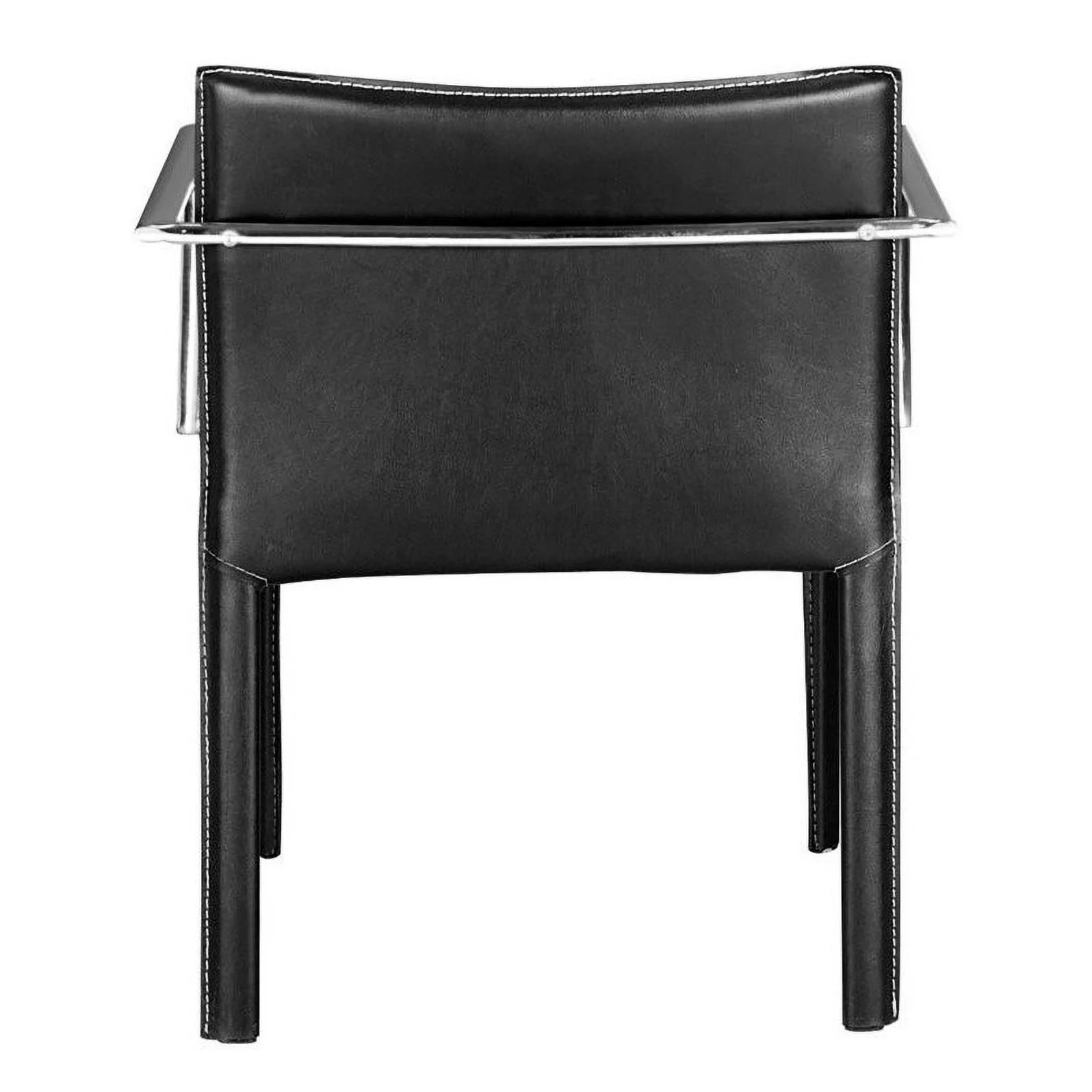 Maklaine Modern Leather 28''H x 24''W x 22''D Black Conference Chair (Set of 2)