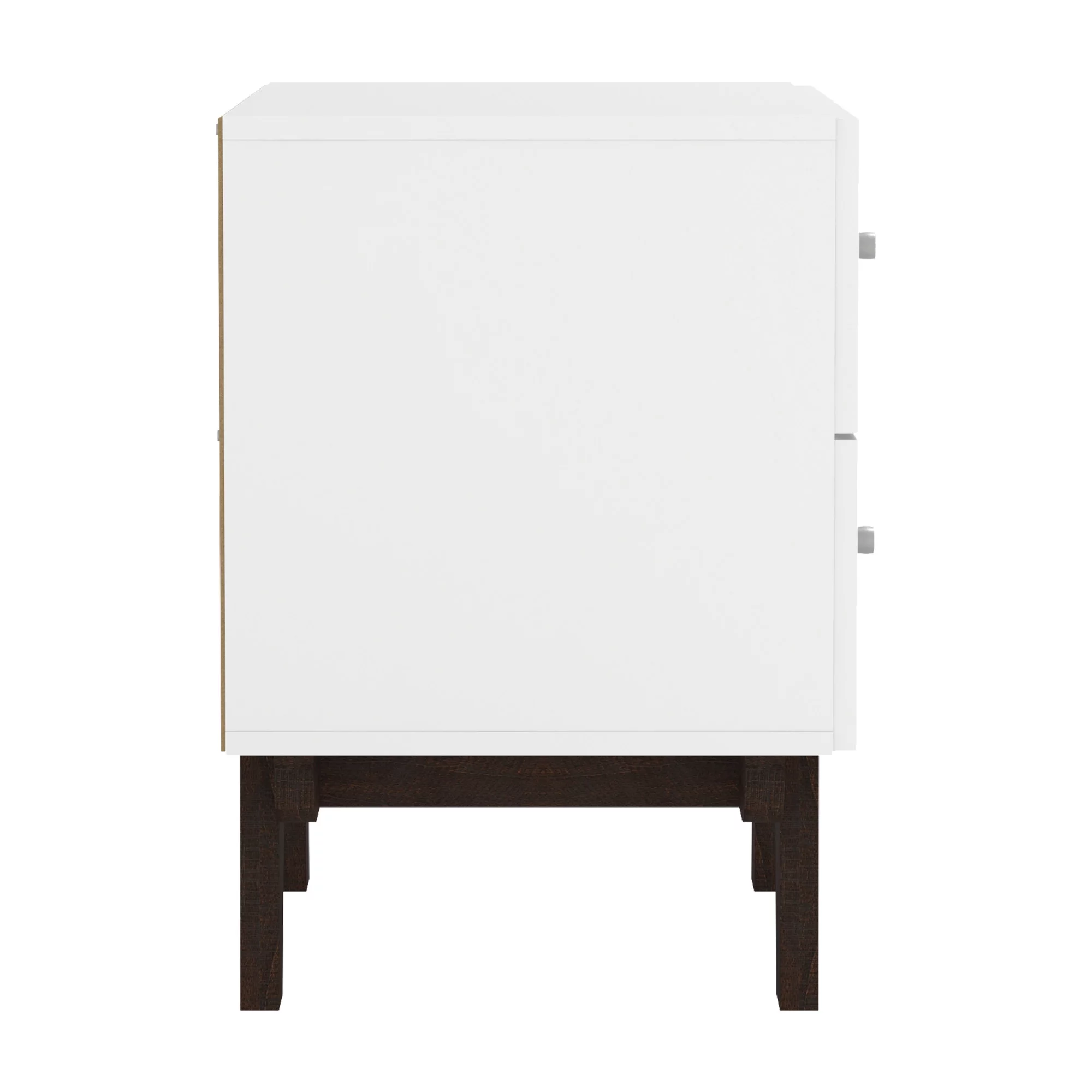 Kincaid Wood 2-Drawer Nightstand, Matte White, by Hillsdale Living Essentials