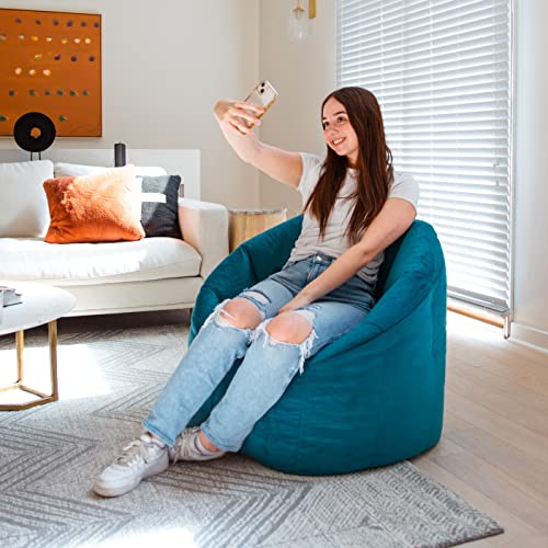 Big Joe Milano Lenox Denim Cobalt Beanbag Chair