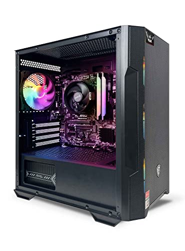 NSXGAMING Nova Desktop Gaming Computer (AMD Ryzen 5 5600G, 16GB 2 * 8 GB DDR4 3600, 512Gb M2 NVME SSD, RGB Fans, W11 64-bit Ready, Wify Ready, Mouse and Keyboard)