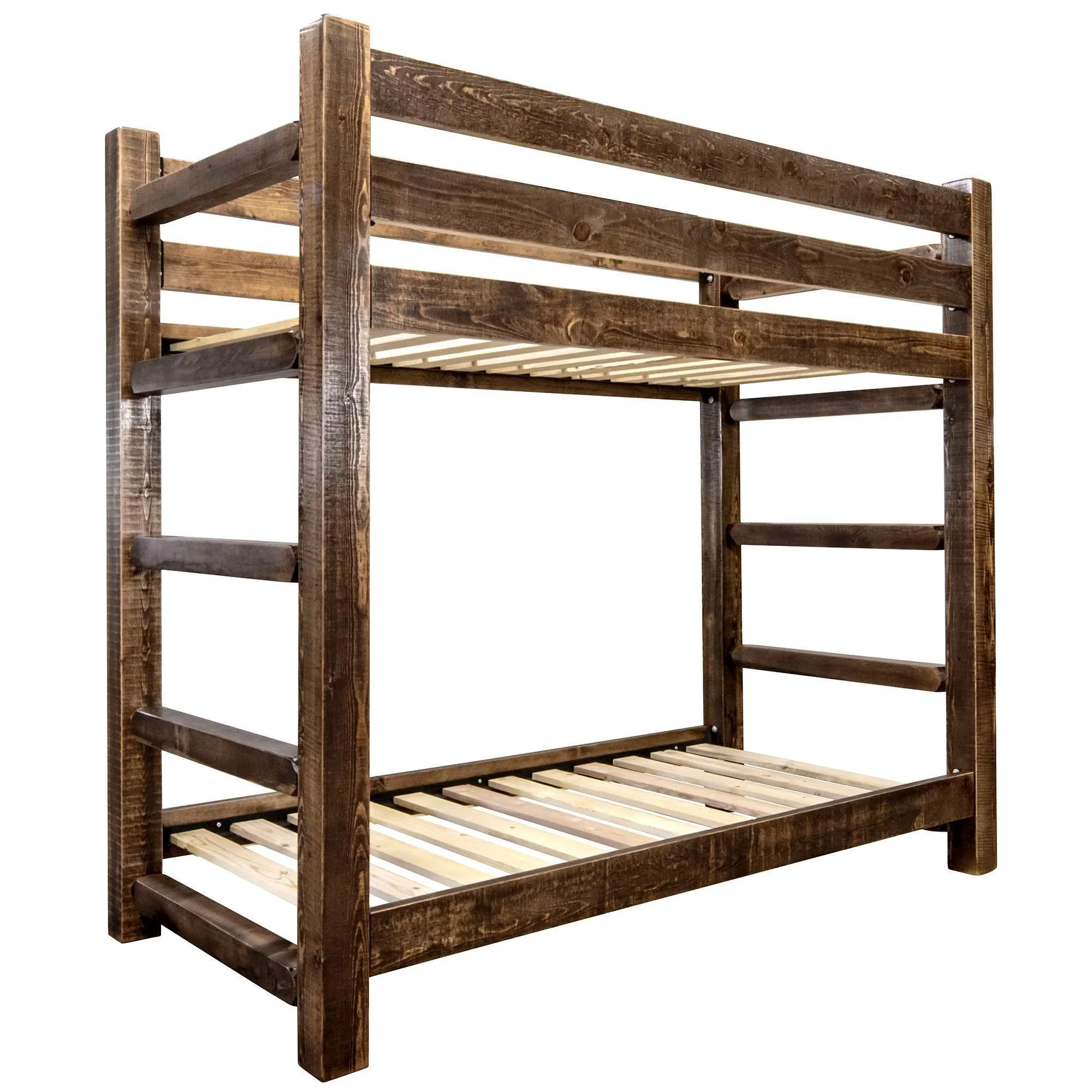 Homestead Collection Twin over Twin Bunk Bed, Stain & Clear Lacquer Finish