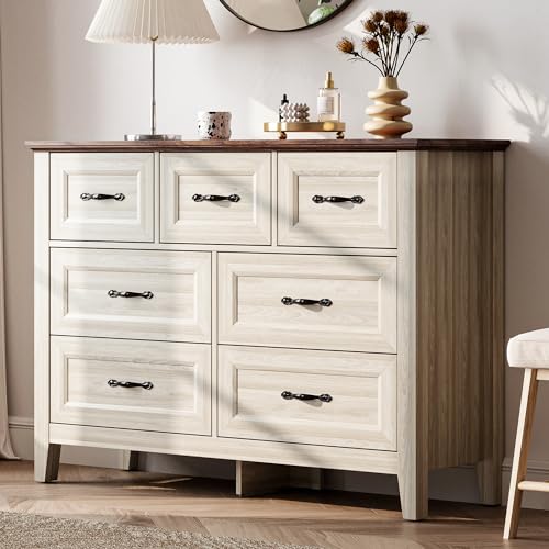 LINSY HOME Dresser for Bedroom, 5 Drawer Dresser with Metal Handles, Tall Chest of Drawers for Living Room, Entryway and Hallway, Black