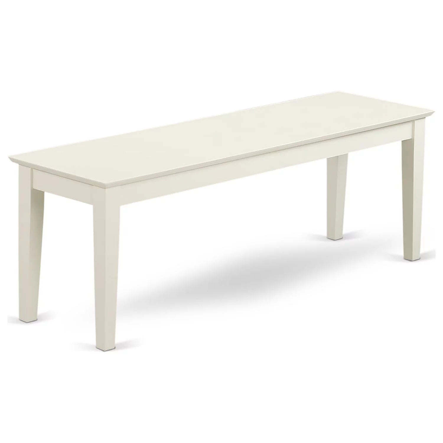 East West Furniture Capri 6-piece Wood Dining Table Set with Bench in White