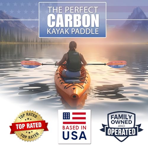 Best Marine and Outdoors Kayak Paddle, Carbon Fiber Shaft & Fiberglass Reinforced Polypropylene Blades, 220cm, 234cm, 250cm, Lightweight Kayak Paddles for Adults