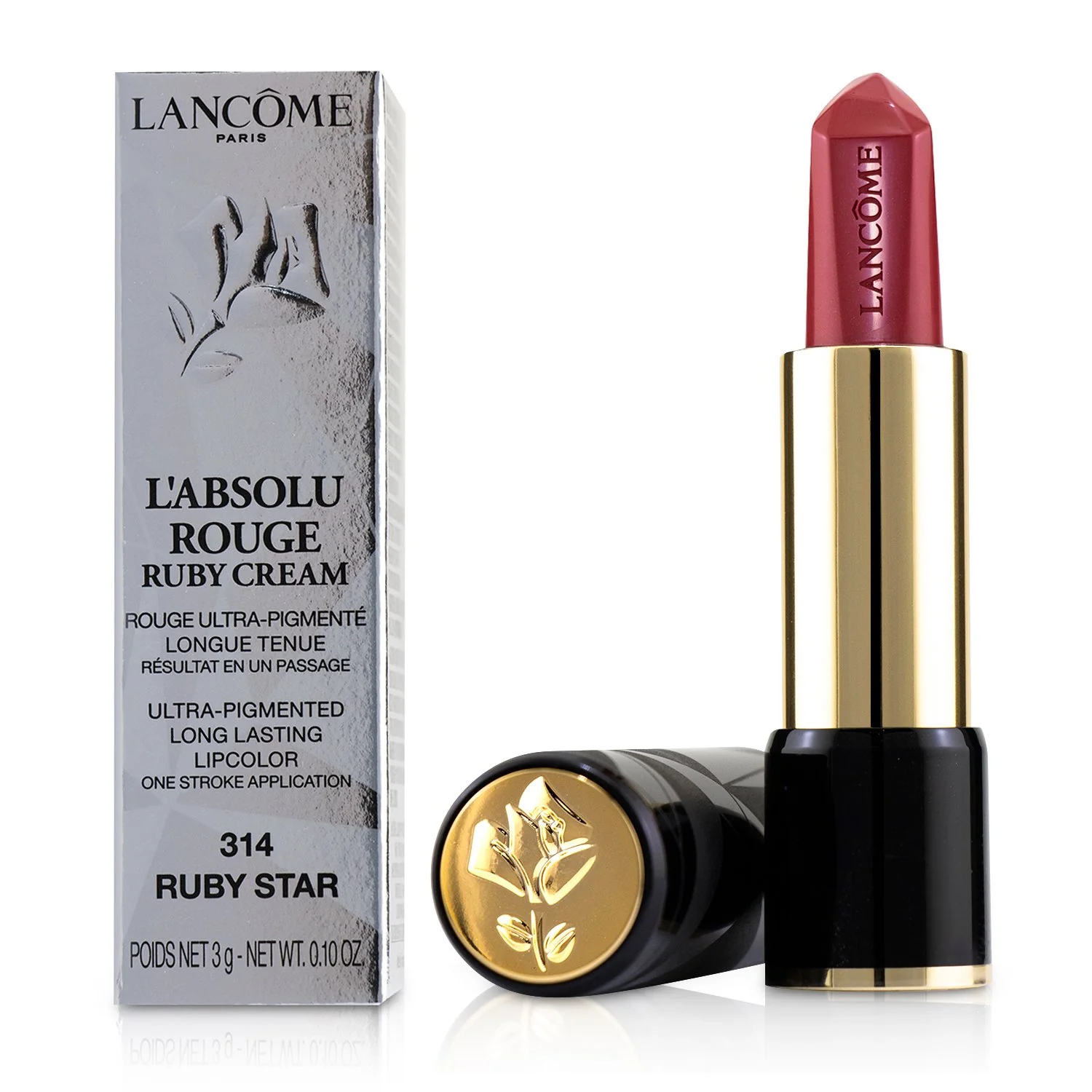 Lancome L'Absolu Rouge Ruby Cream Lipstick - # 214 Rosewood Ruby  3g/0.1oz