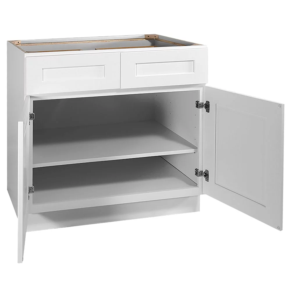 Design House 561415 Brookings Unassembled Shaker Base Kitchen Cabinet 42x34.5x24, White