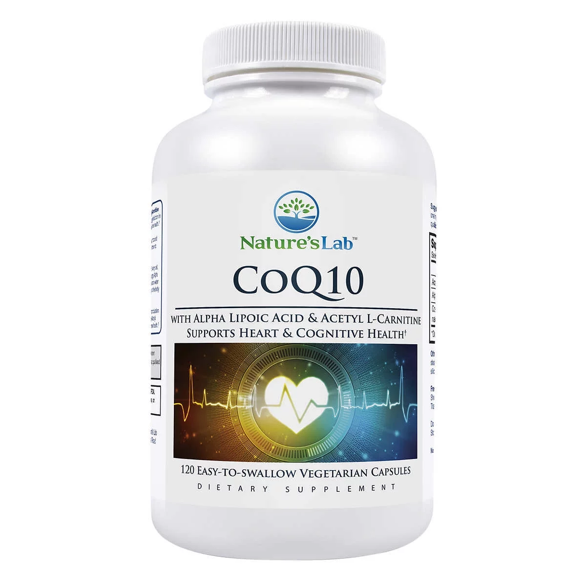 Nature's Lab CoQ10 + Alpha Lipoic Acid + Acetyl L-Carnitine HCl, 120 Vegetarian Capsules