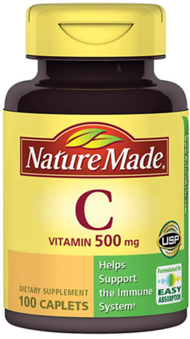 Nature Made Vitamin C 500 mg Caplets 100 ea (Pack of 6)