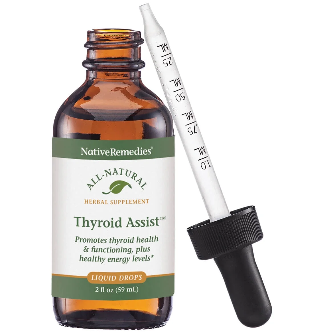 NativeRemedies Thyroid Assist  - All Natural Herbal Supplement Promotes Thyroid Gland Health and Functioning - 59 mL