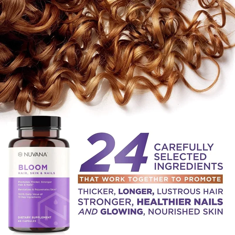 Nuvana Bloom | Healthy Hair, Skin, Nails | Biotin Supplement