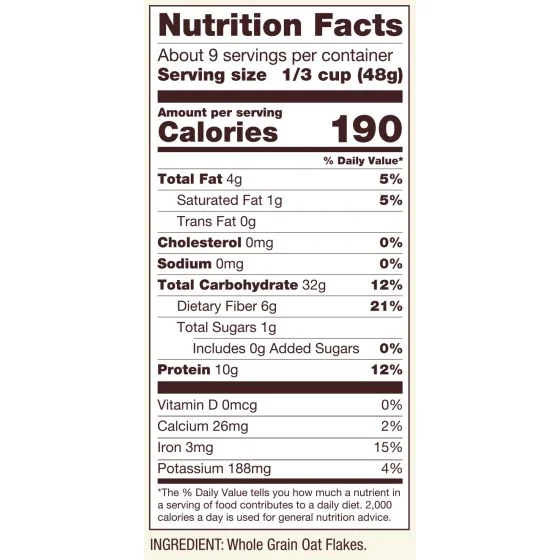 Bob's Red Mill High Protein Gluten Free Rolled Oats 16 oz Pack of 4