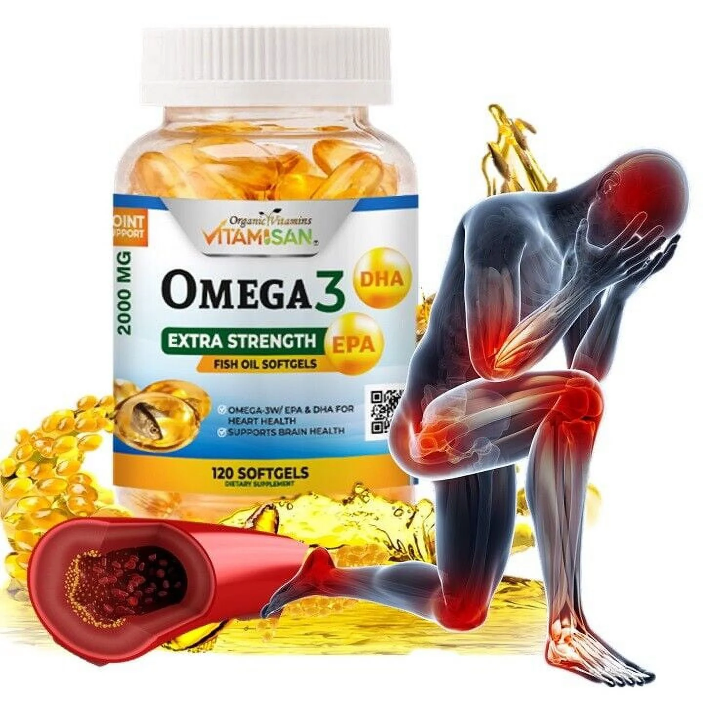 OMEGA 3 xl sofgels 2000mg 120 Softgels FISH OIL