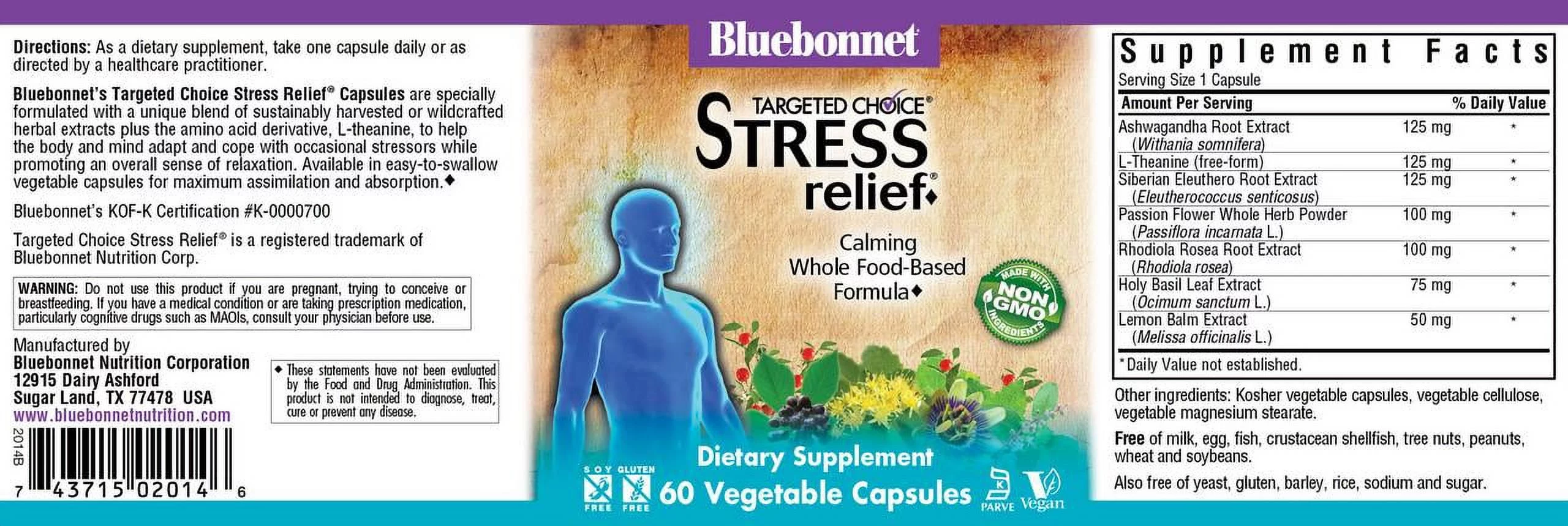Bluebonnet Nutrition Targeted Choice Stress Relief®, 60 Count