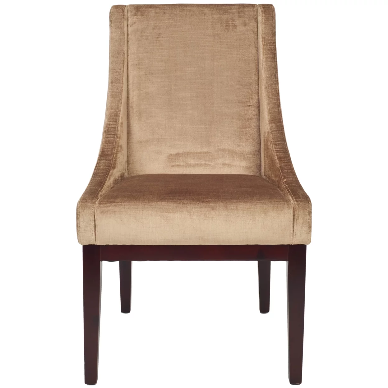 SAFAVIEH Velvet Sloping Arm Chair Champagne
