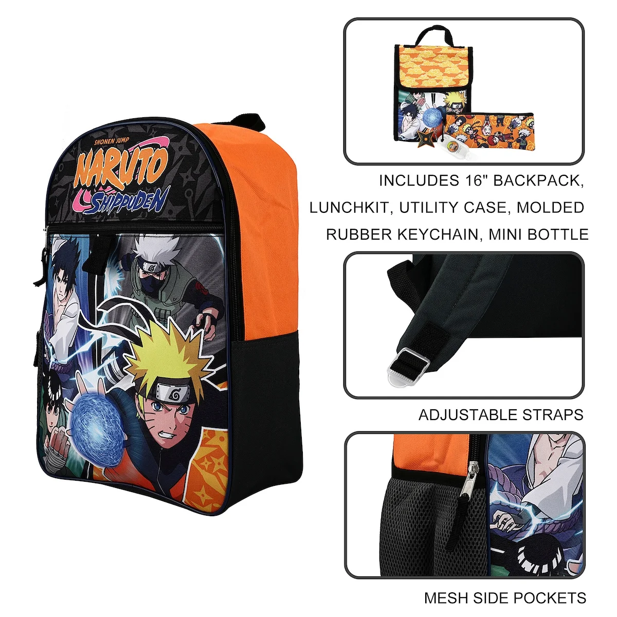 Naruto Shippuden 5-Piece Backpack Set