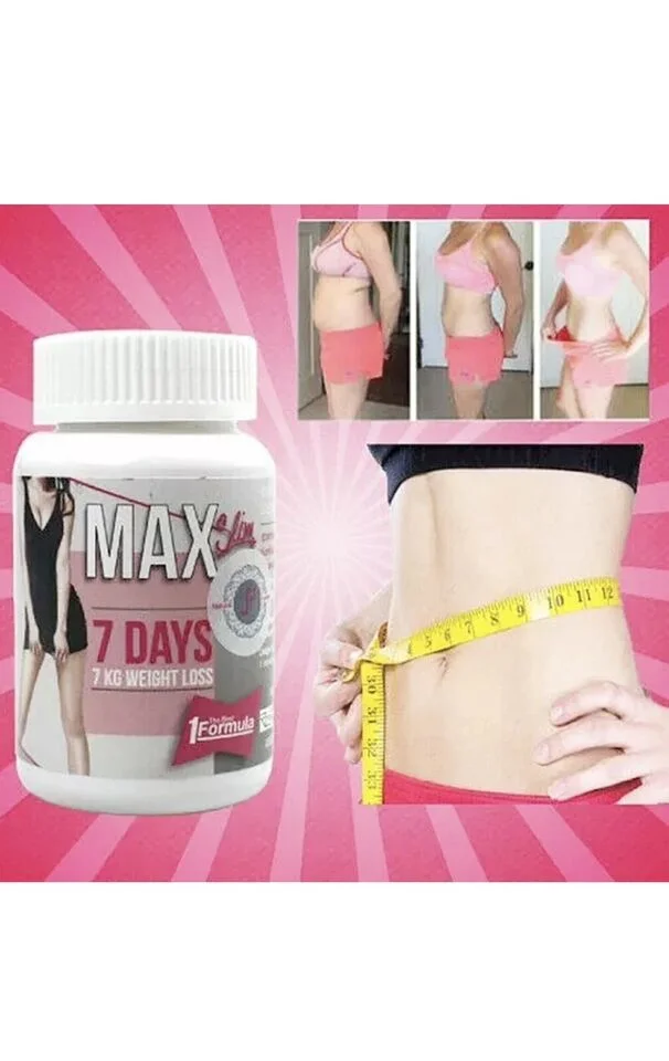 7 Days Max Slim Super Pill Supplement Weight Control Diet Fat Burn Slimming 30 Capsules
