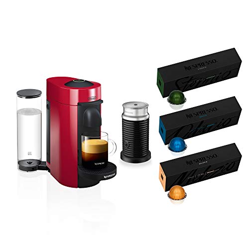 Nespresso Vertuo Plus Coffee and Espresso Maker by De'Longhi, Grey with Aeroccino Milk Frother