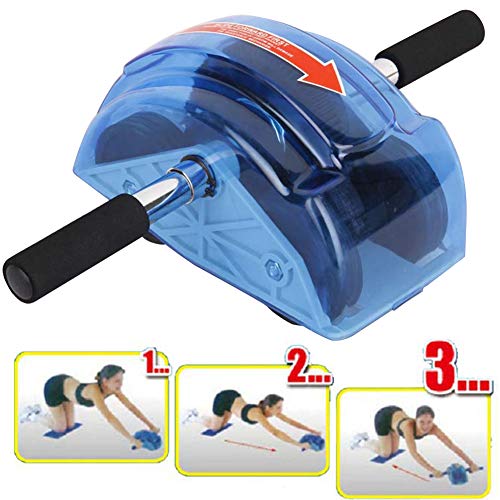 Ab Roller for Abs Workout Abdominal Exercise Rollers, Abdominal Roller 4 Wheels Muscle Exerciser Fitness Training Rollers, for Men Women Gym Exercise Fitness