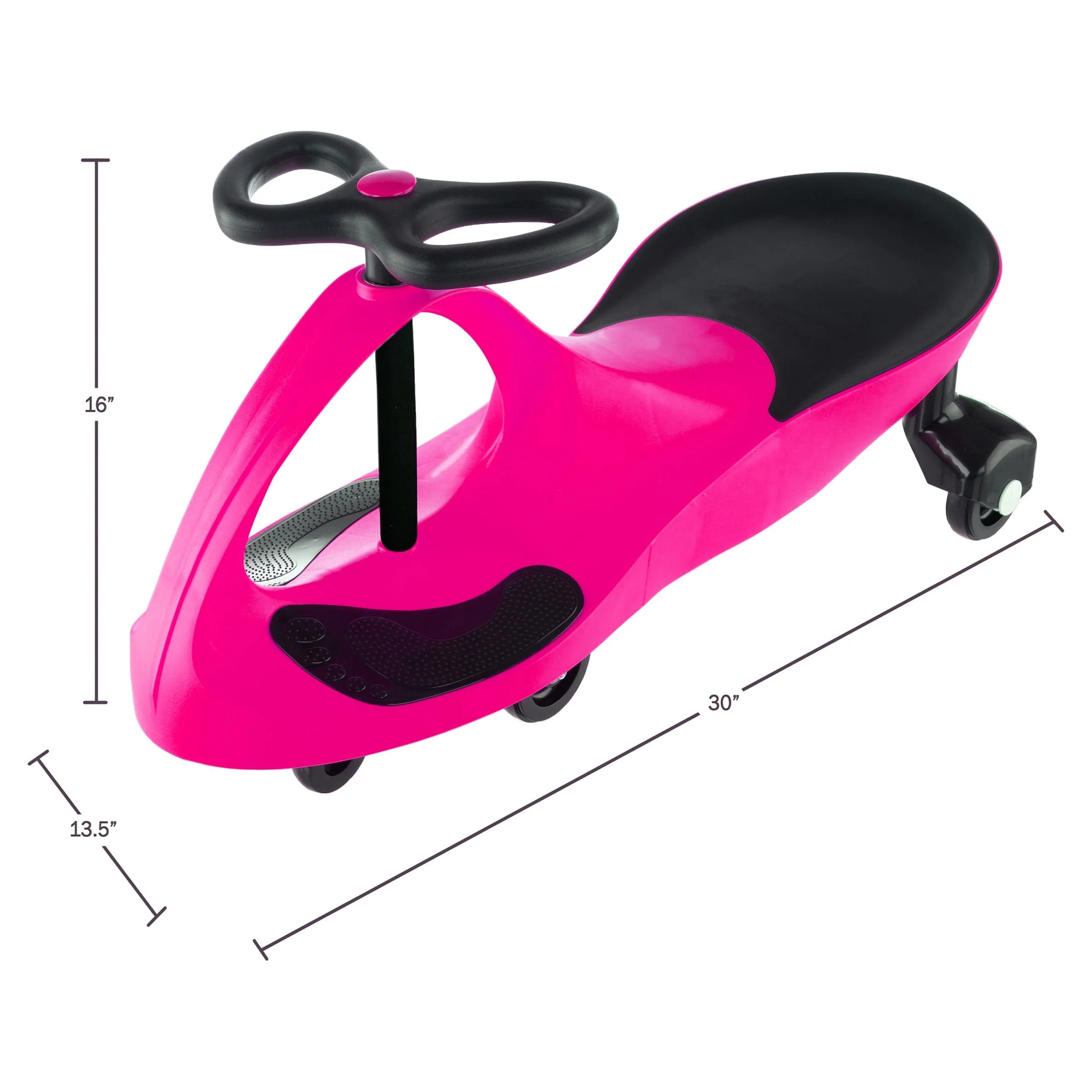 Wiggle Car- Ride On Toy- No Batteries Gears or Pedals- Twist Swivel & Go- Outdoor Play for Boys and Girls 3 Years Old & Up by Lil? Rider (Hot Pink)