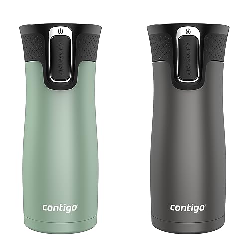 Contigo AUTOSEAL West Loop Vacuum-Insulated Stainless Steel Travel Mug with Easy-Clean Lid 20 oz Sake