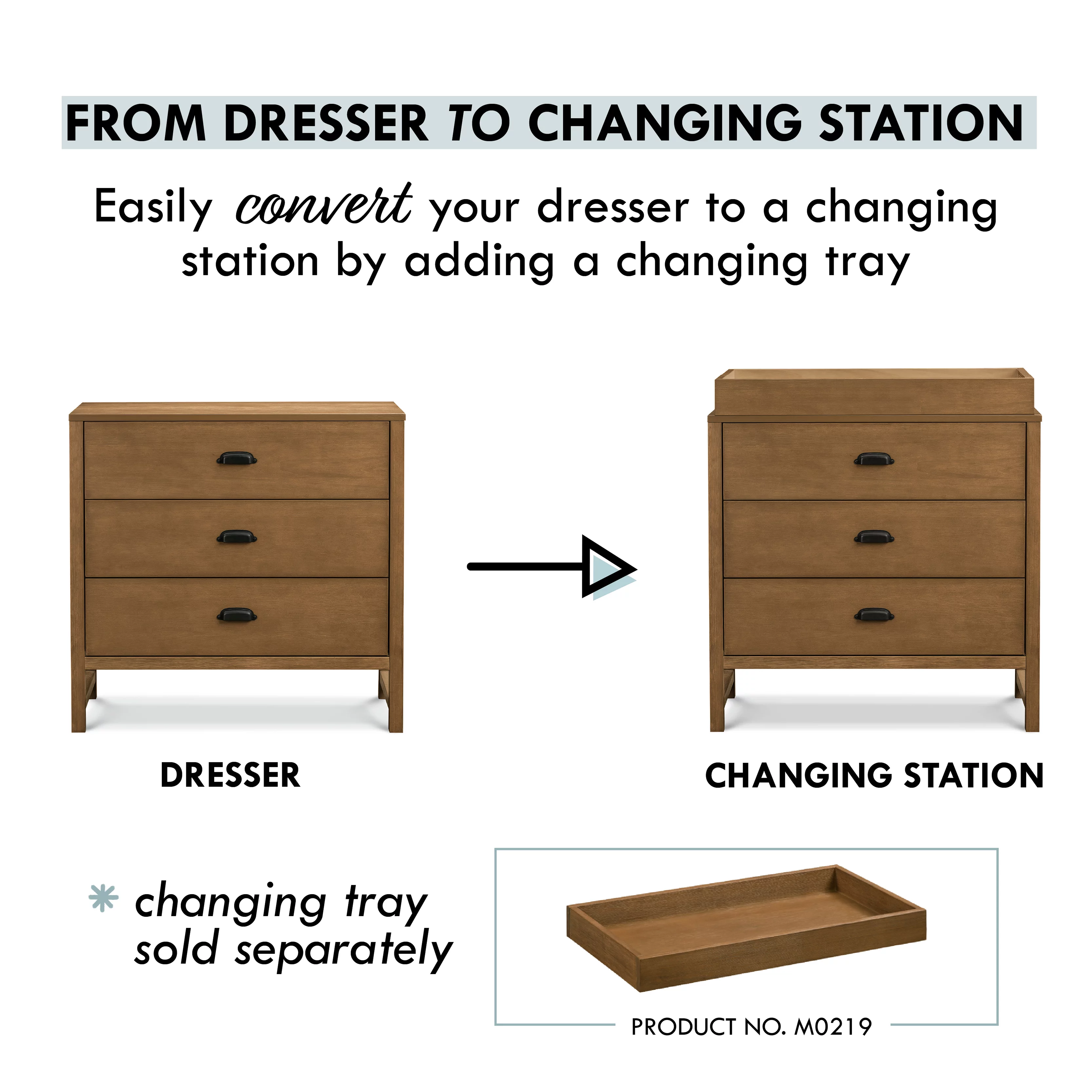 DaVinci Fairway 3-Drawer Dresser in Stablewood