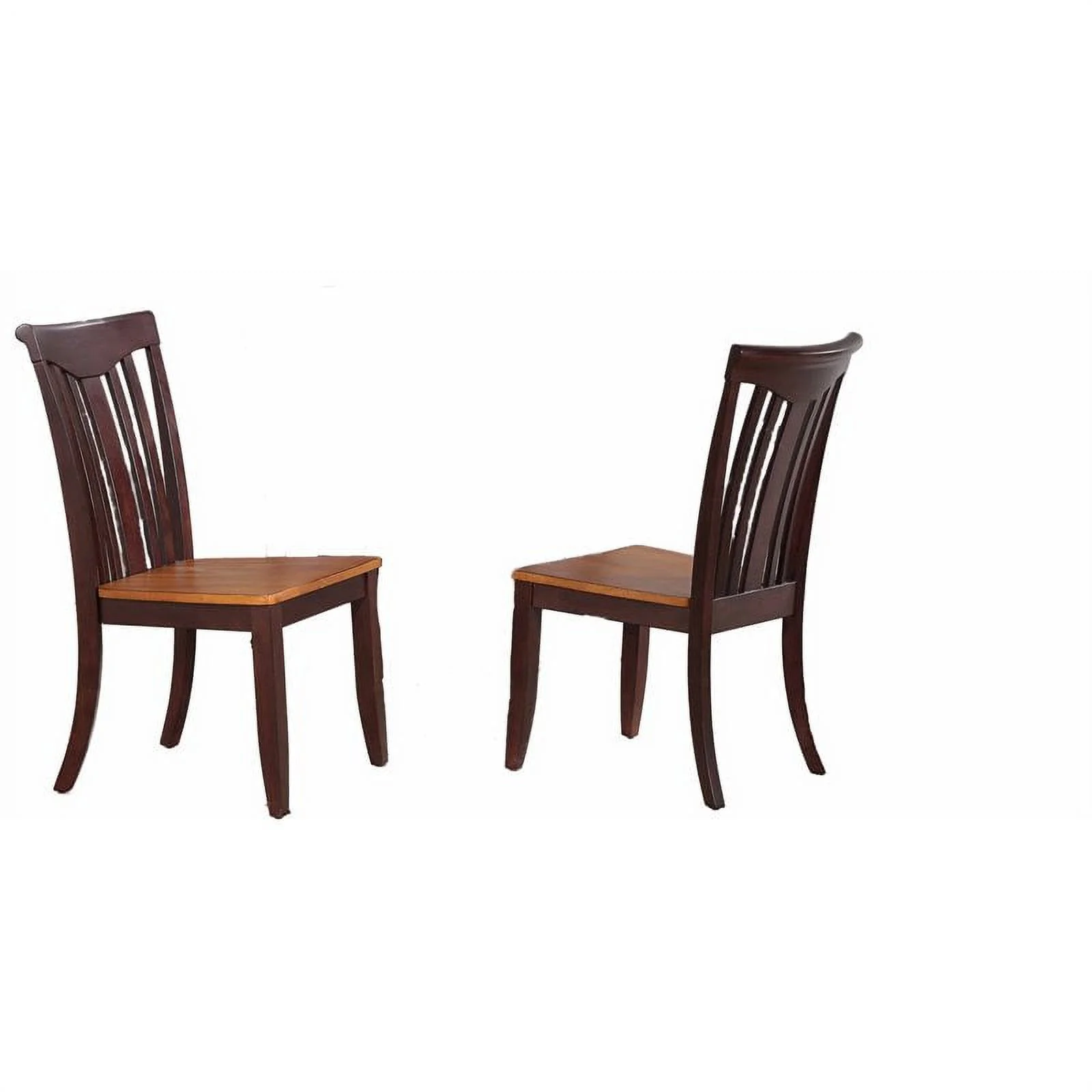 Iconic Furniture Company 5-Pc Slat Back Rubberwood Dining Set in Whiskey/Brown