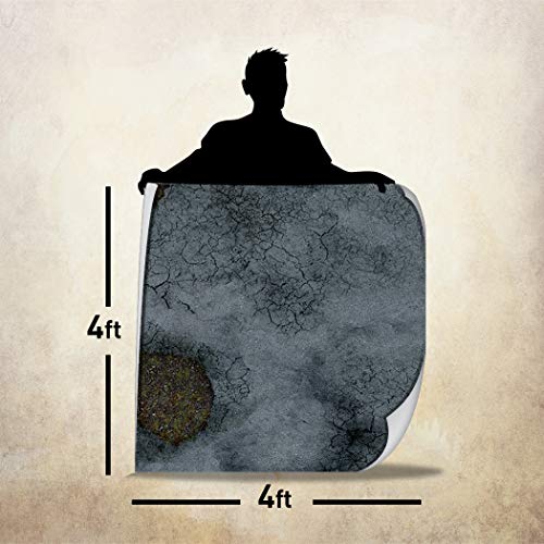 Battle Game Mat - 48x48 - Dungeons Tabletop Dragons Dice Role Playing Map - Wargaming RPG Warfare 40k Flames War - Reusable Miniature Figure Board Games - Warhammer Gaming Vinyl Mat