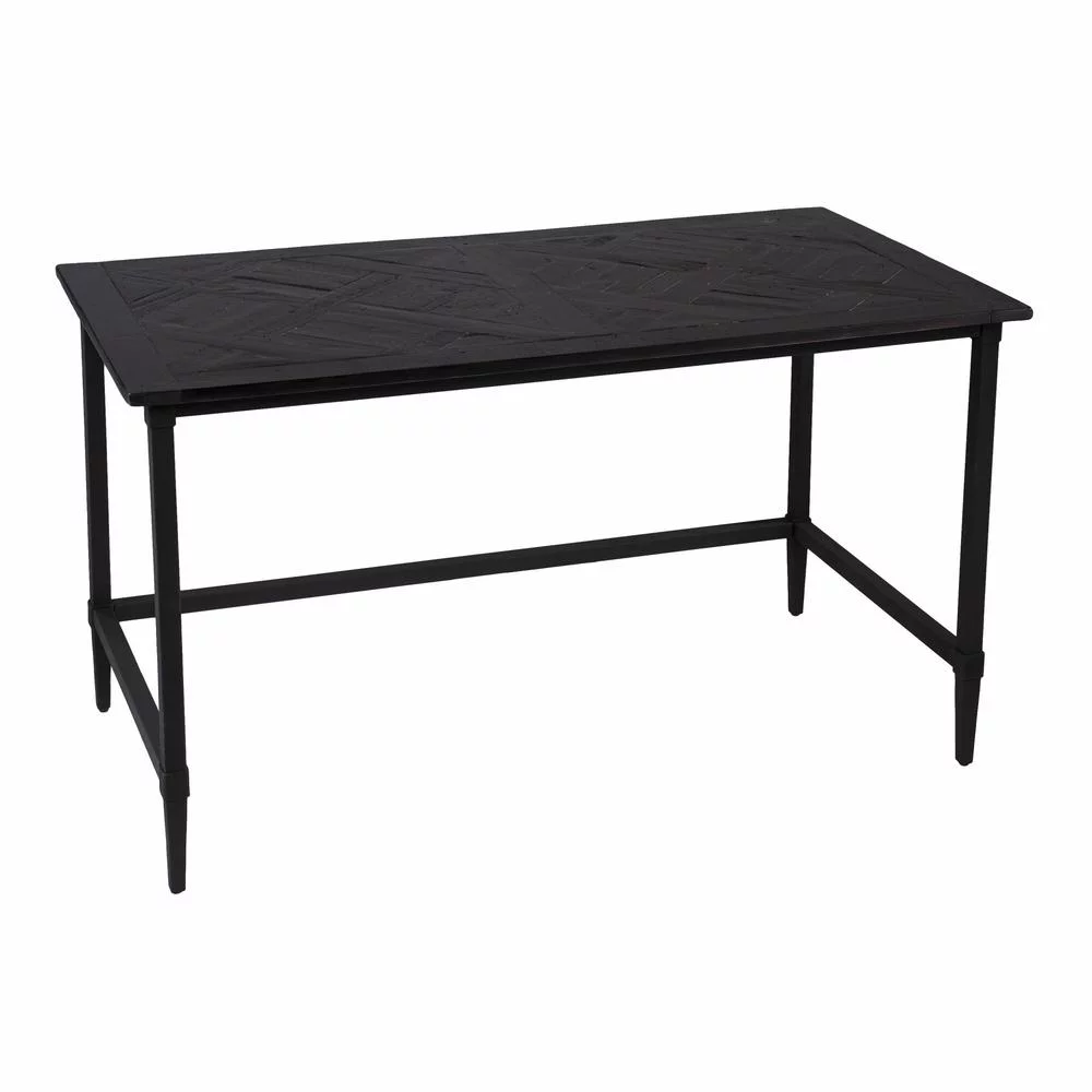 HomeRoots 402060 Natural Black Reclaimed Wood Desk