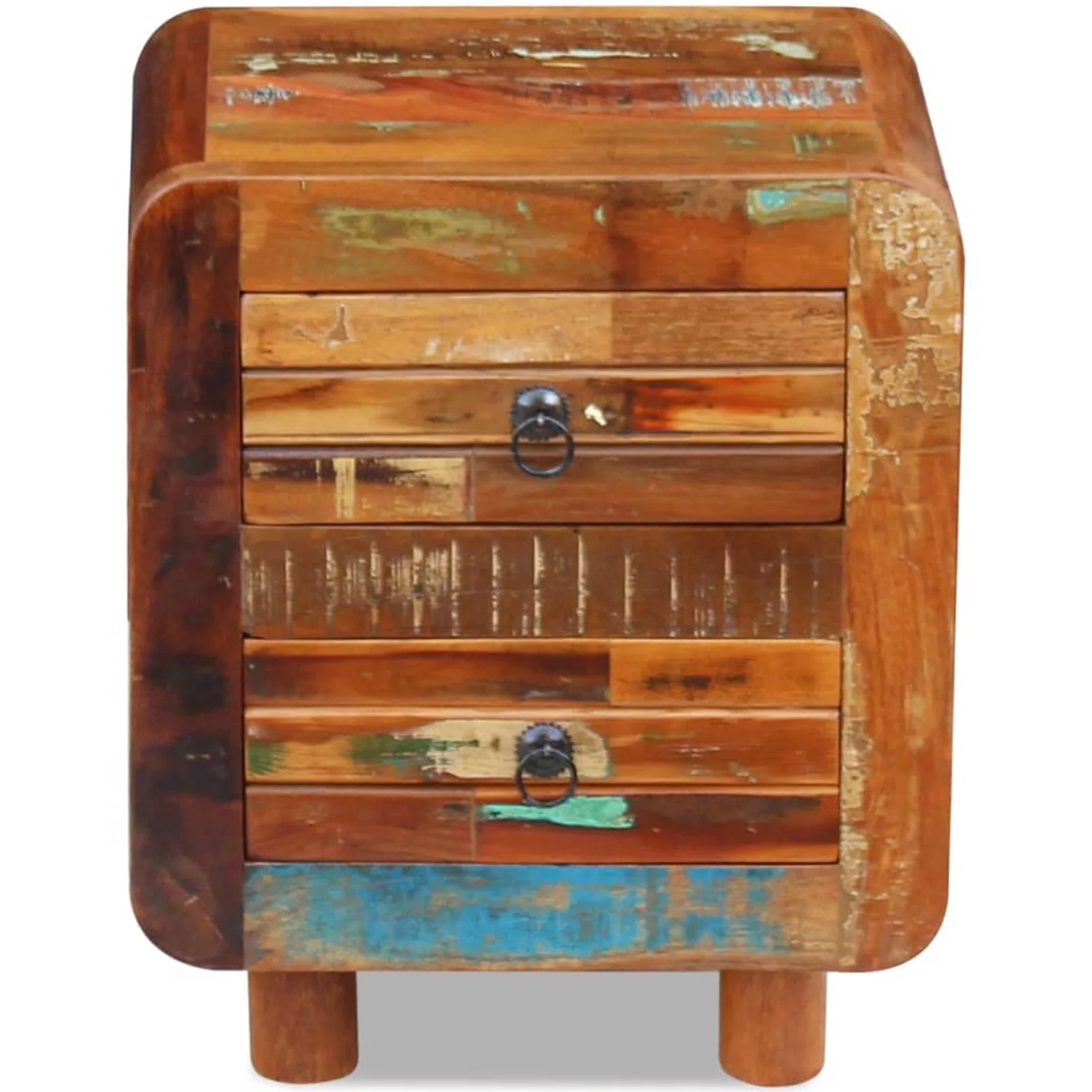Dcenta Night Cabinet Solid Reclaimed Wood 16.9
