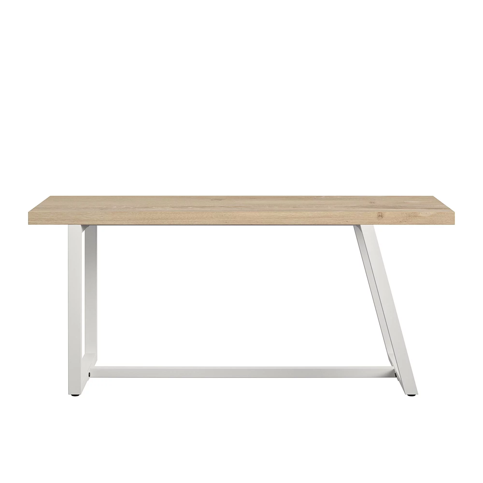 Novogratz Palomino Asymmetrical Entryway Bench, White