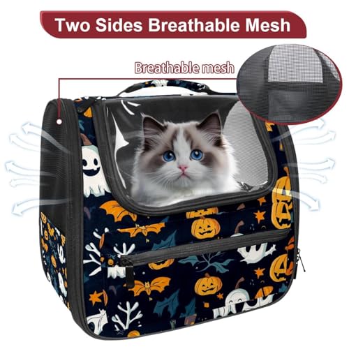 Halloween Pet Carrier Airline Approved Pet Carrier Bag Dog Carrier for Small Medium Cats Dogs Puppies Kitten