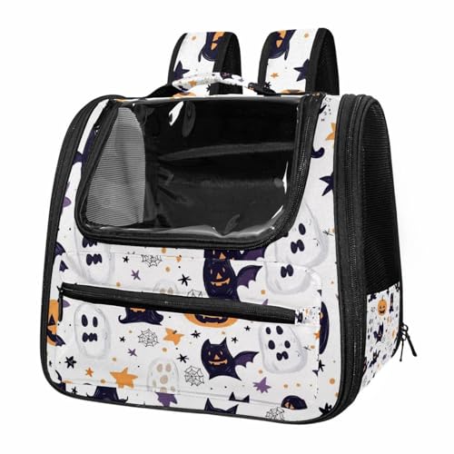 Halloween Pet Travel Carrier | Ventilated Comfortable Design with Safety Features | Ideal for Small to Medium Sized Pets Cats, Dogs etc