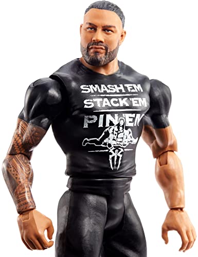 WWE Basic Roman Reigns Action Figure, Posable 6-inch Collectible for Ages 6 Years Old & Up​​