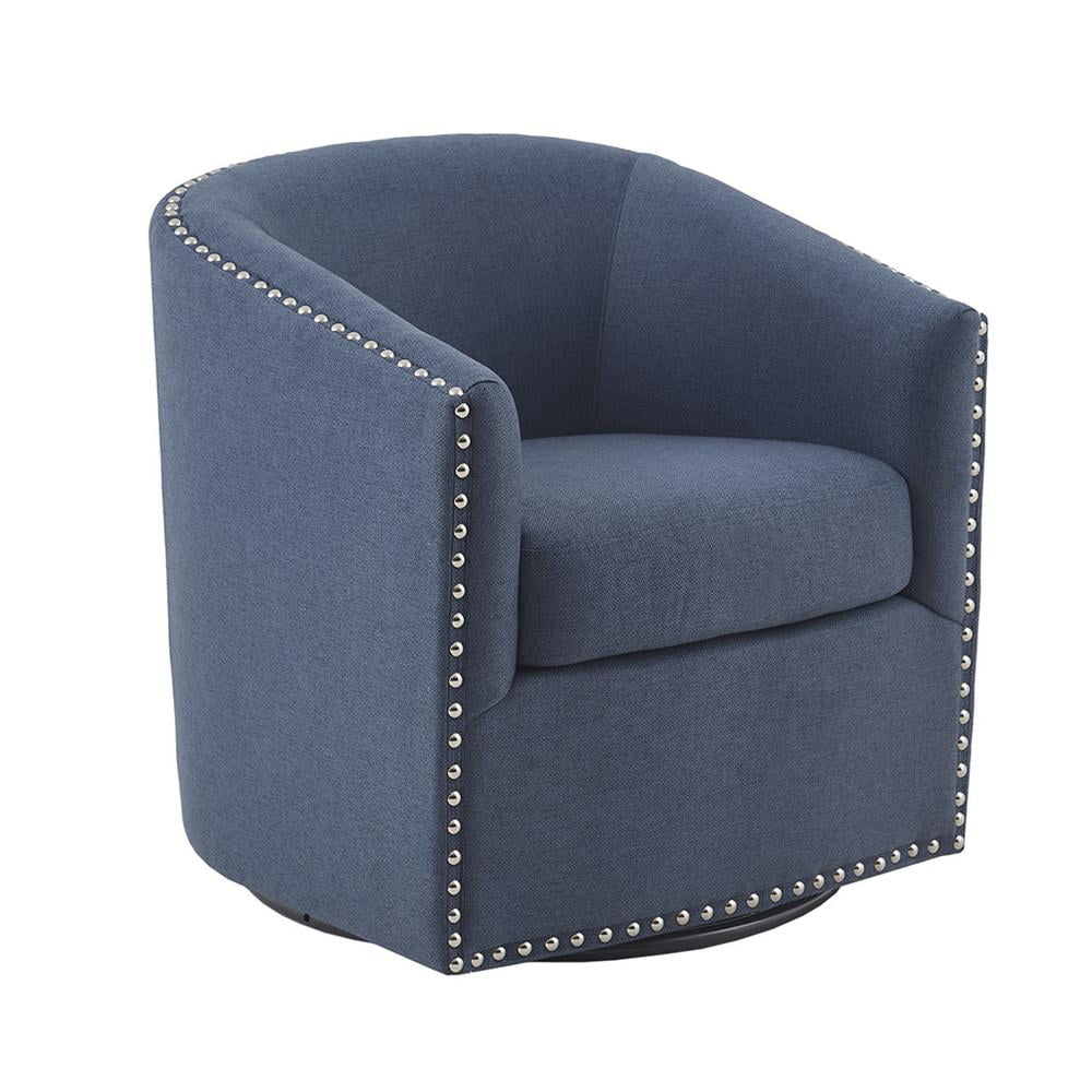 Blue Barrel Swivel Chair, Belen Kox