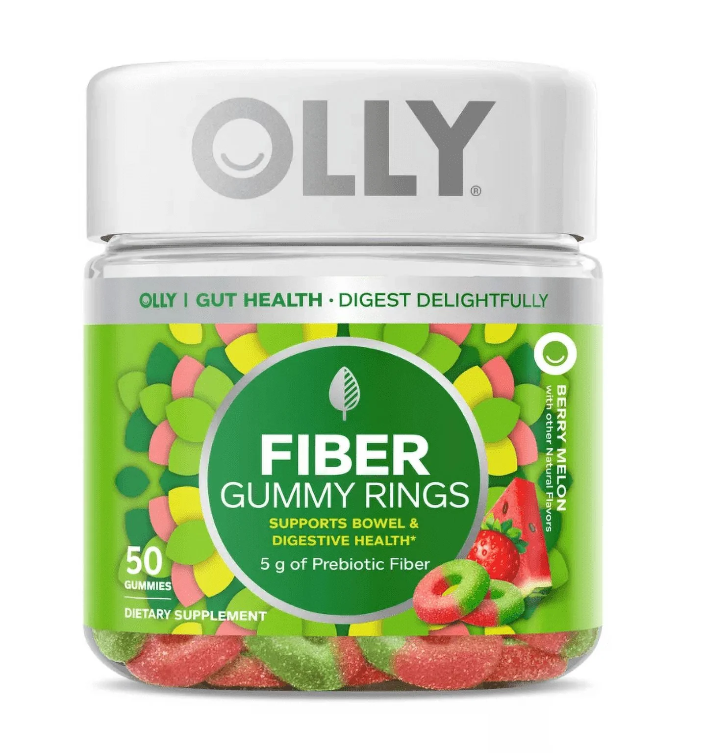Olly Fiber Digestive Gummy Rings Gut Health (50 gummies) *EN