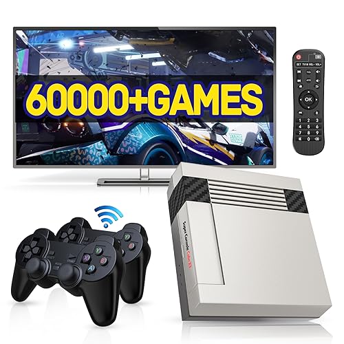 Kinhank Super Console Cube X3 Built-in 60,000+ Games,Retro Video Game Console,EmuELEC 4.5/Android 9.0/CoreE 3 Systems in 1,Compatible with 60+ Classic Emulators,S905X3 Chip,8K Output,Up to 5 Players
