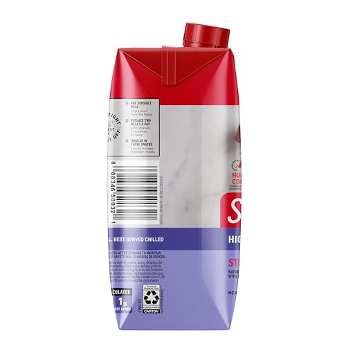 SlimFast Protein Shake, Chocolate- 20g Protein, Meal Replacement Shake Ready to Drink, High Protein with Low Carb and Low Sugar, 24 Vitamins and Minerals, 12 Count (Pack of 1) (Packaging May Vary)