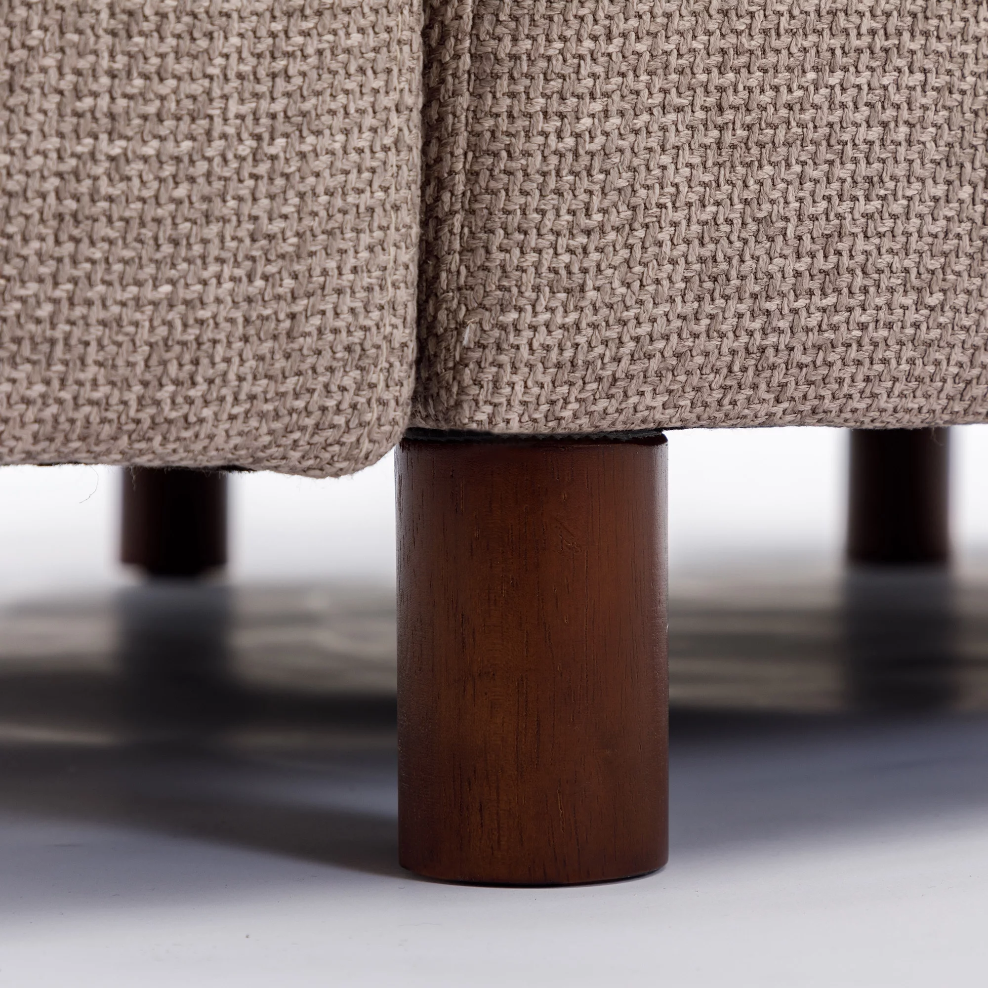 Single Seat Module Sofa Sectional Couch,Cushion Covers Non-removable and Non-Washable,Brown