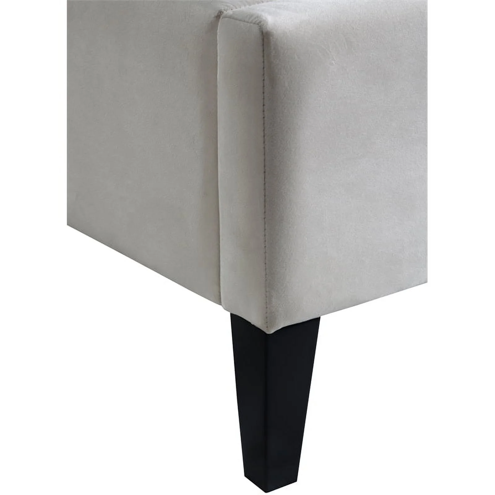 Meridian Furniture Fritz Cream Velvet Queen Bed