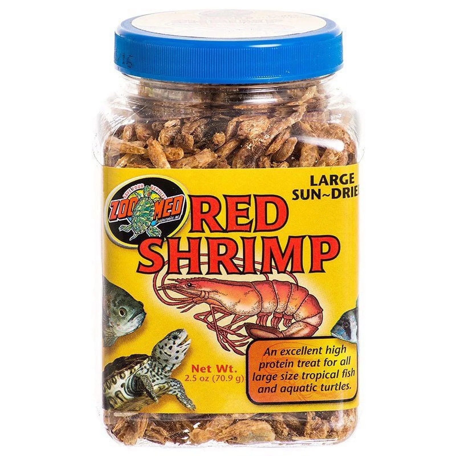 Zoo Med Large Sun-Dried Red Shrimp 2.5 oz Pack of 3
