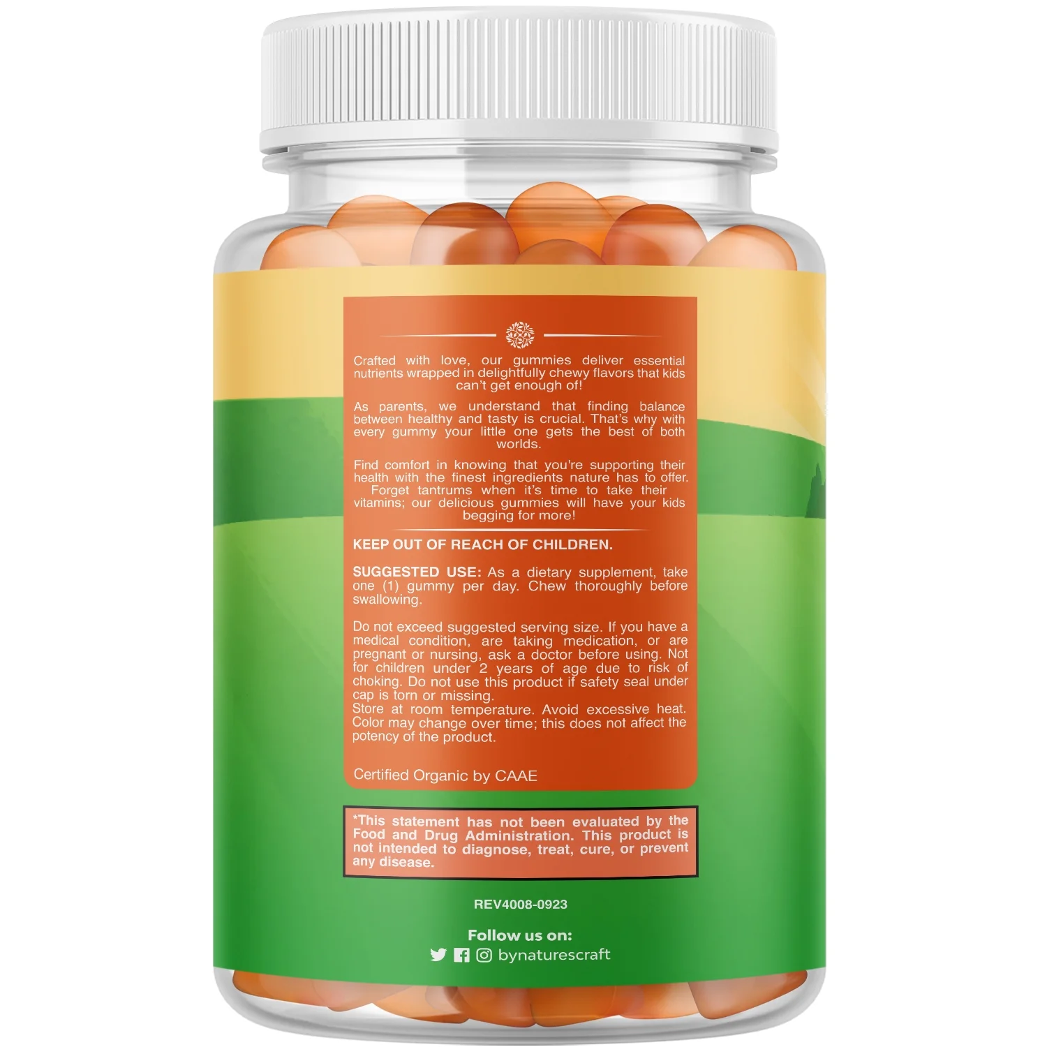 Organic Kids Immune Support Gummies - Vegan Organic Vitamin D Gummies for Kids with Vitamin C and Zinc for Kids Immunity - D3 Zinc and Vitamin C Gummies for Kids - Gluten Free & Non GMO (120 Servings)