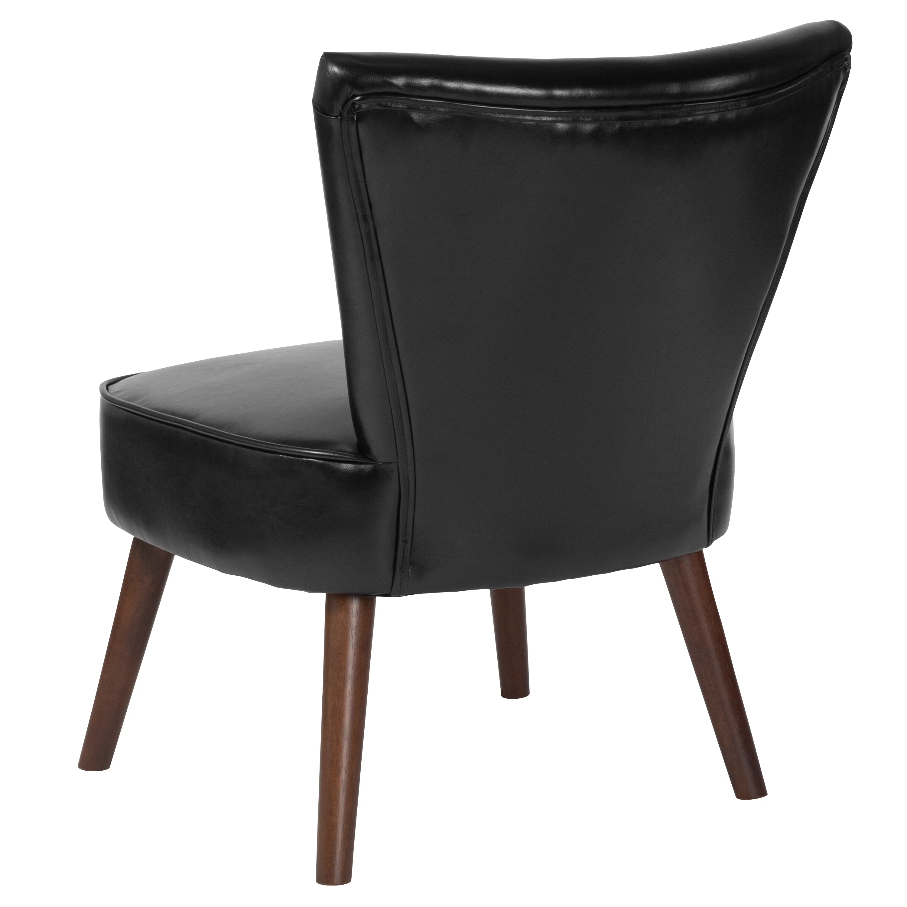 Flash Furniture 2 Pk. HERCULES Holloway Series Black LeatherSoft Retro Chair